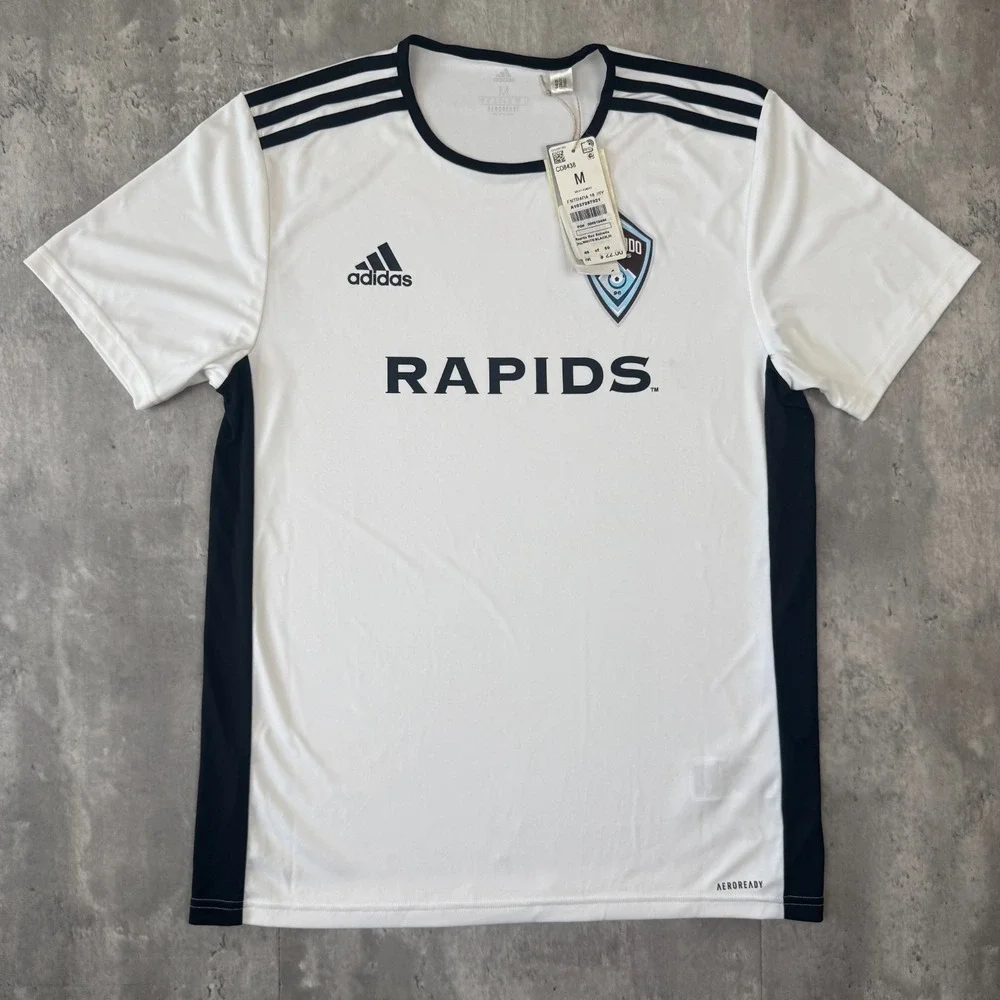 Adidas Colorado Rapids Soccer Jersey Men's M White MLS Football CD8438 NWT